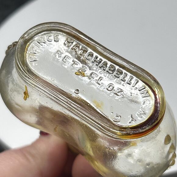 Vtg Prince Matchabelli Wind Song Mini Glass Cologne Bottle Royal Vanity Decor - Picture 8 of 9